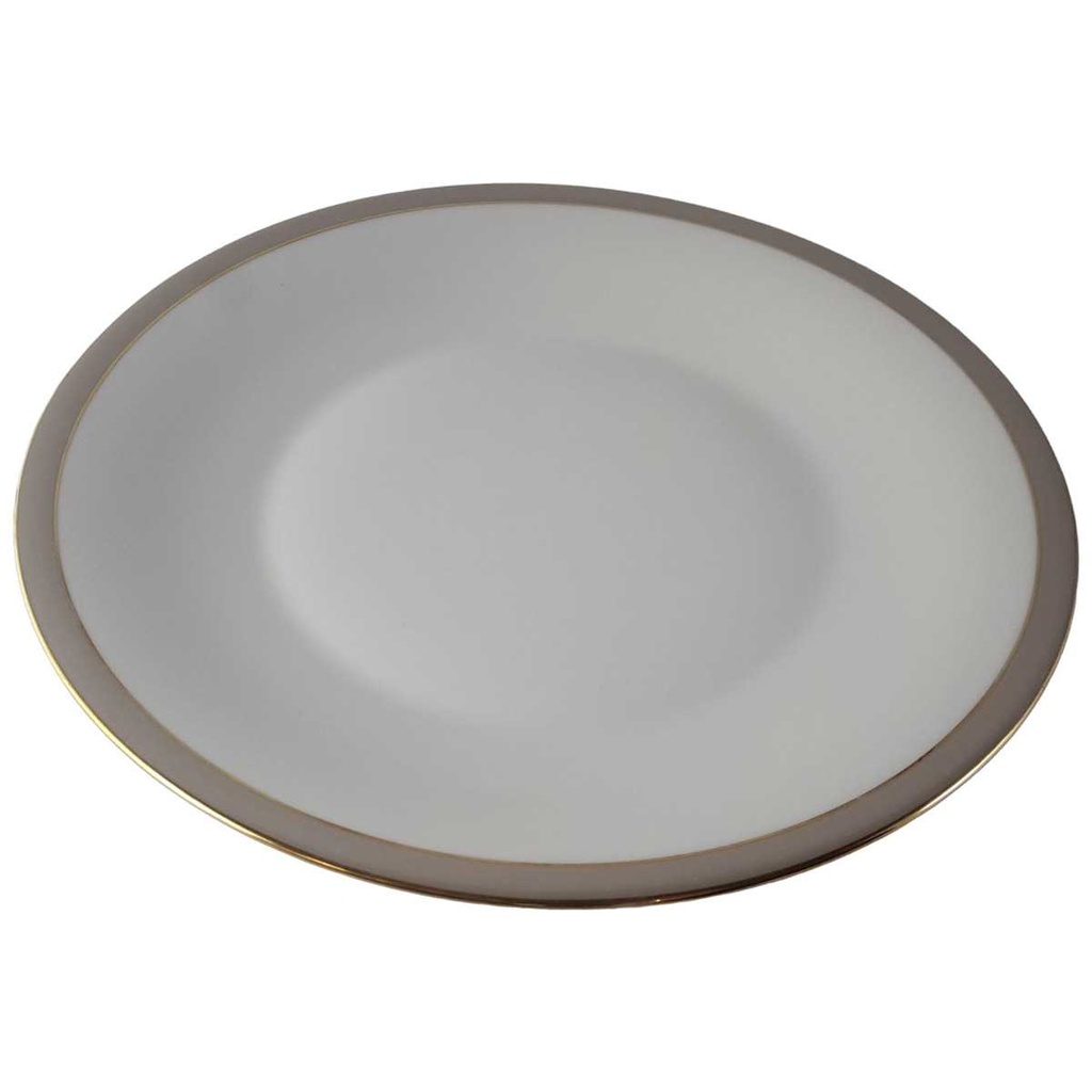 [45813576] Speiseteller Essteller Goldrand 24 cm Hertel Jacob Rehau grau gebraucht - gut Bild 2