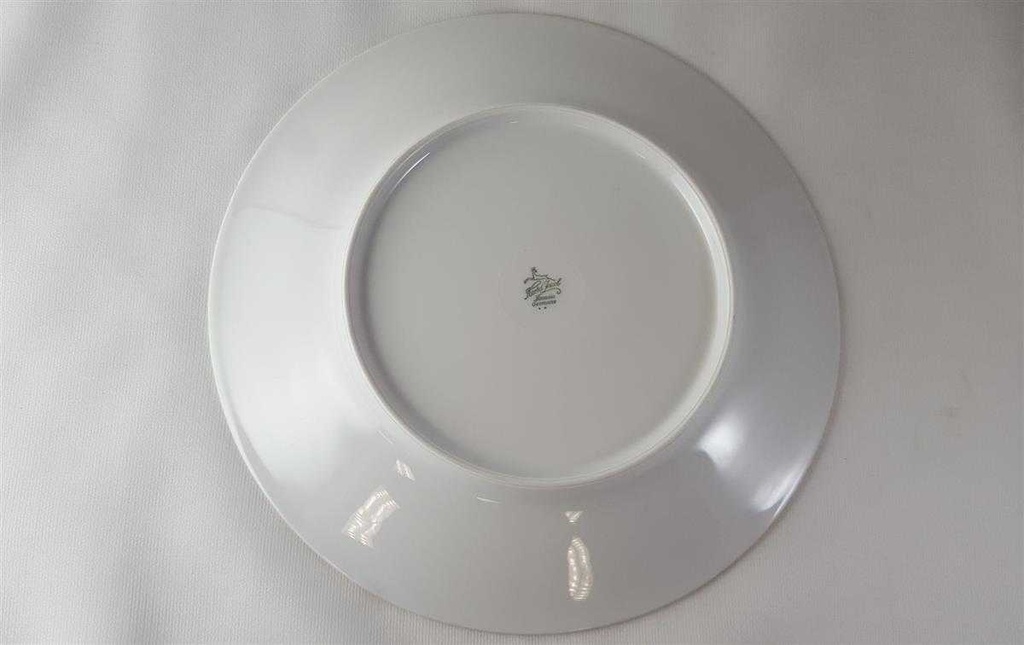 [45813576] Speiseteller Essteller Goldrand 24 cm Hertel Jacob Rehau grau gebraucht - gut Bild 4