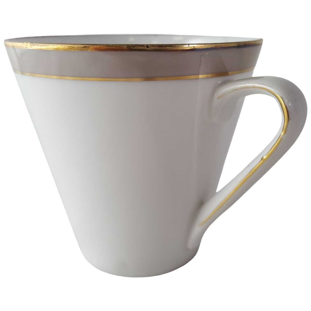 [45813577] Kaffeetasse Tasse Goldrand Hertel Jacob Rehau grau gebraucht - gut Bild 2
