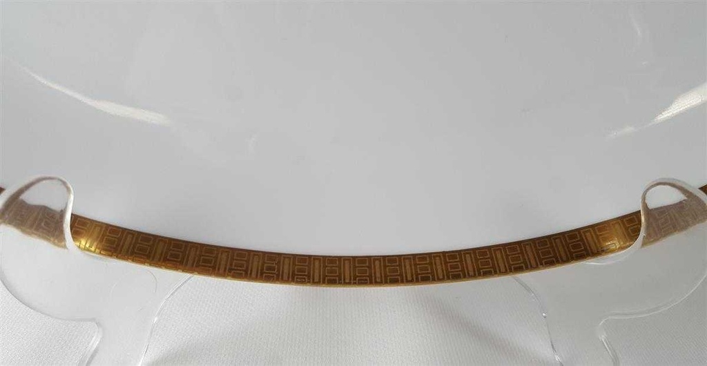 [45813589] Servierplatte Speiseplatte Fleischplatte Steakplatte Goldrand Golddekor 31,7x22,7 cm Eschenbach Alte Formen W5945 gebraucht - gut Bild 2