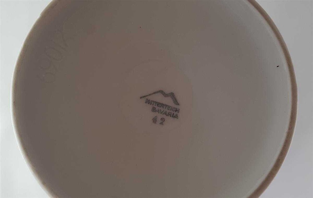 [45813593] Kaffeekanne ohne Deckel 1,25 L Mitterteich Form 690 graues Muster gebraucht - gut Bild 3