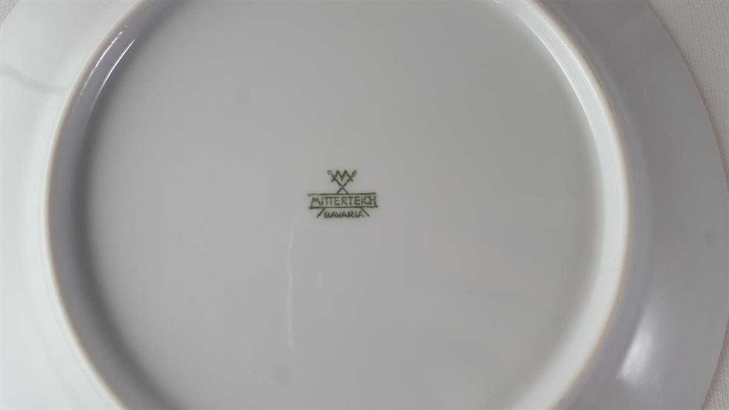 [45813599] Kuchenteller Dessertteller Frühstücksteller Golddekor 19,7 cm Mitterteich Form 527 weiß mit Bild 4