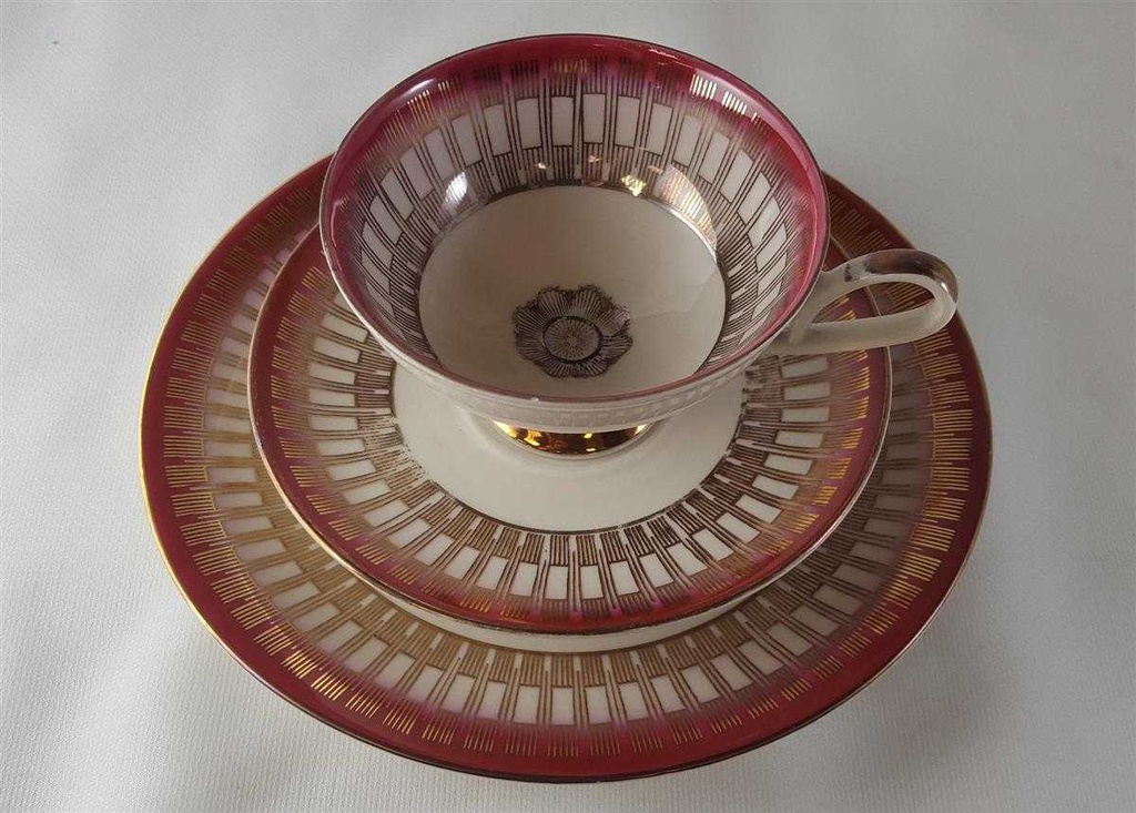 [45813609] Sammeltasse 3tlg GKC Bavaria Gold Rubinrot gebraucht - gut Bild 3