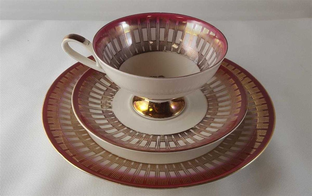 [45813609] Sammeltasse 3tlg GKC Bavaria Gold Rubinrot gebraucht - gut Bild 4