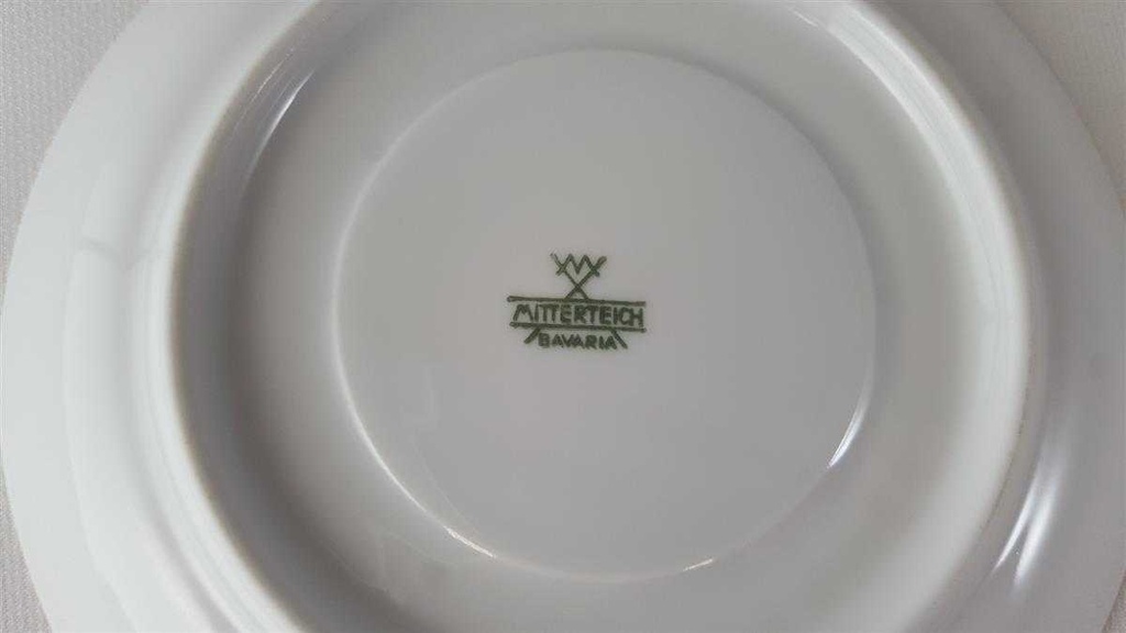 [45813618] Untertasse für Kaffee Golddekor 14,7 cm Mitterteich Form 527 weiß mit Bild 5