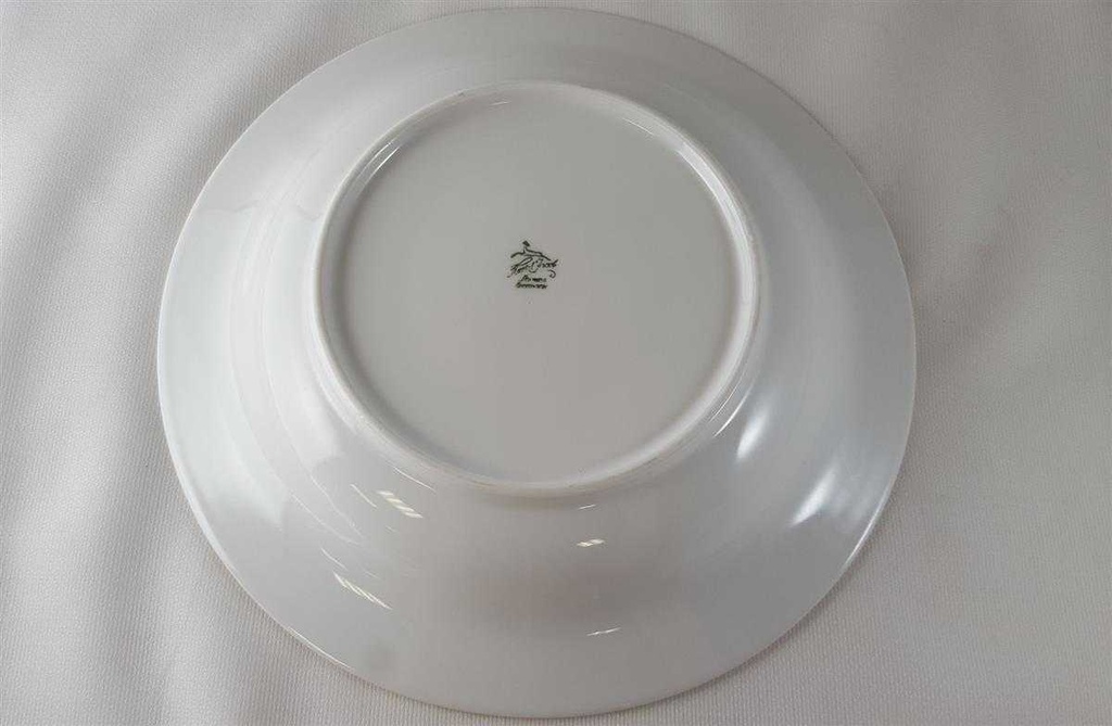 [45813627] Suppenteller Goldrand 22,8 cm Hertel Jacob Rehau grau gebraucht - gut Bild 5