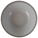 [45813628] Schüssel Servierschüssel Goldrand 24,5 cm Hertel Jacob Rehau grau gebraucht - gut Bild 2