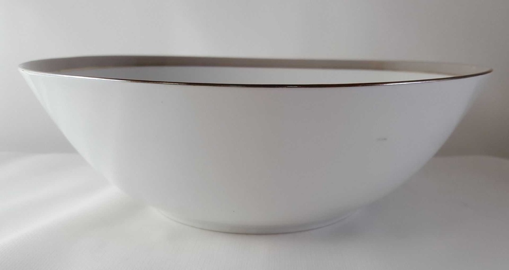 [45813628] Schüssel Servierschüssel Goldrand 24,5 cm Hertel Jacob Rehau grau gebraucht - gut Bild 3