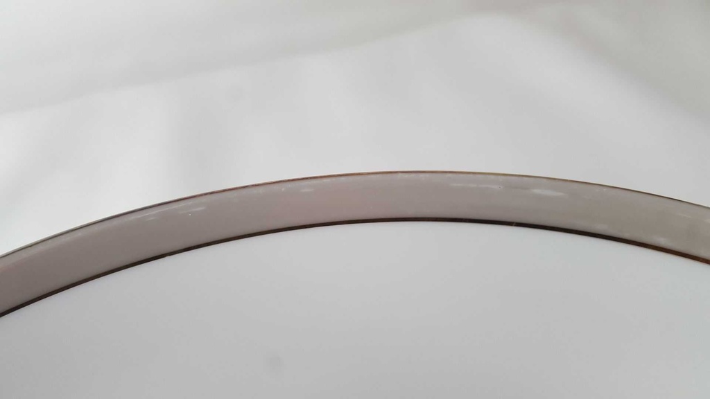 [45813628] Schüssel Servierschüssel Goldrand 24,5 cm Hertel Jacob Rehau grau gebraucht - gut Bild 4