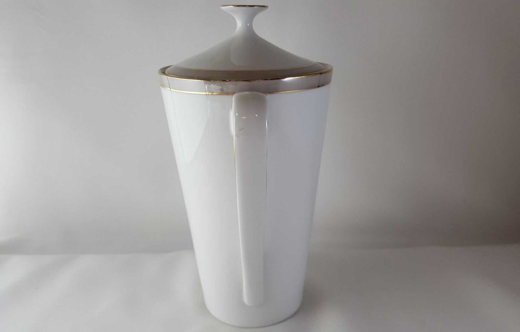 [45813632] Kaffeekanne Kanne Goldrand 1,2 L Hertel Jacob Rehau grau gebraucht - gut Bild 4