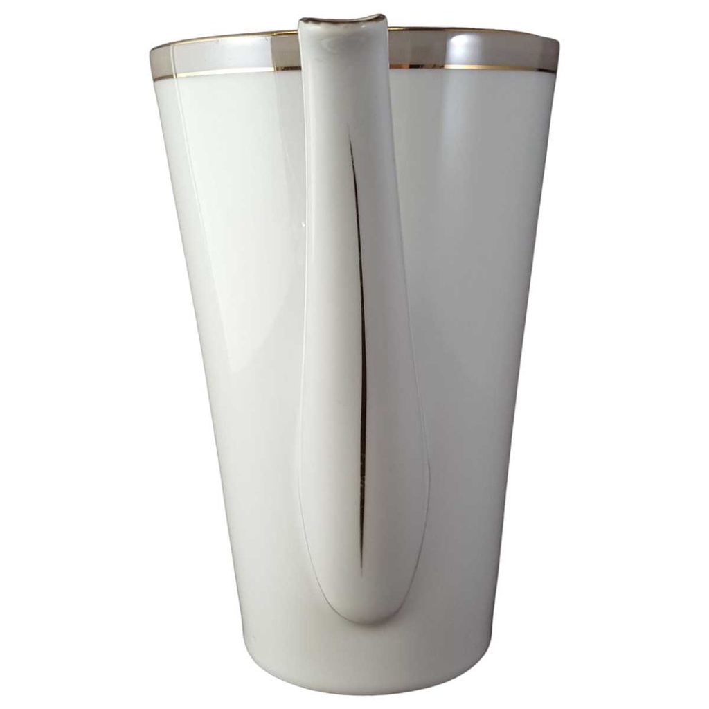 [45813634] Kaffeekanne ohne Deckel Goldrand 1,2 L Hertel Jacob Rehau grau gebraucht - gut Bild 2