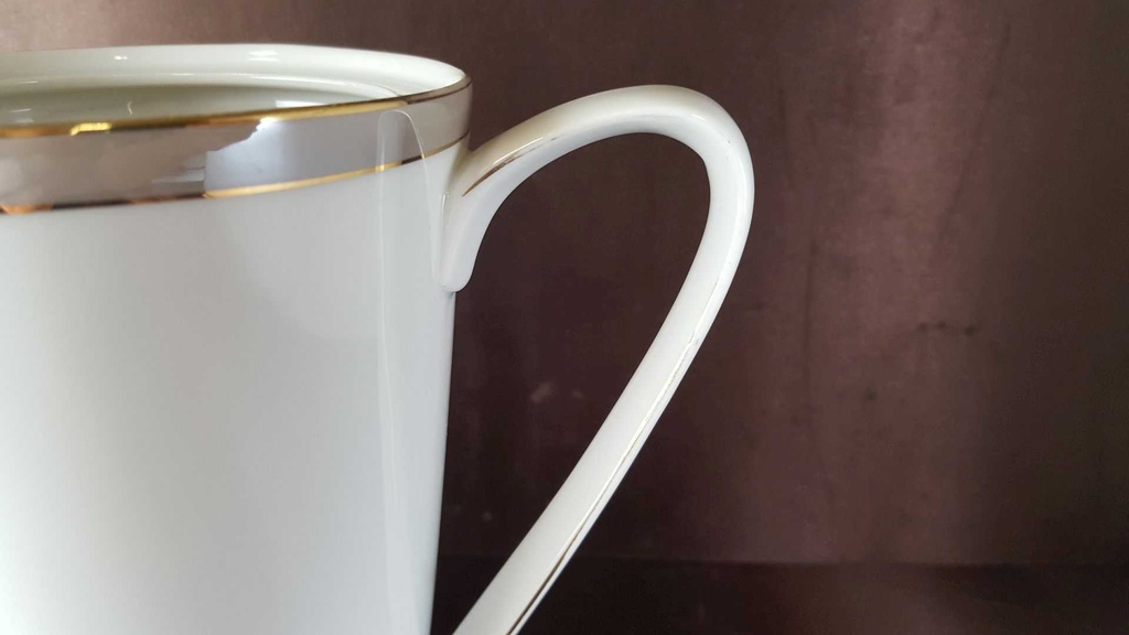 [45813634] Kaffeekanne ohne Deckel Goldrand 1,2 L Hertel Jacob Rehau grau gebraucht - gut Bild 5