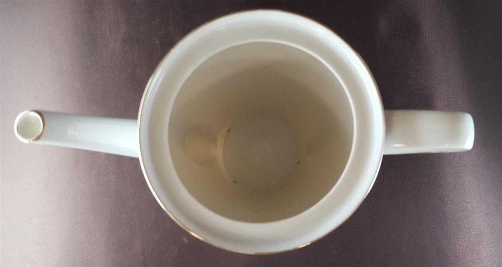 [45813634] Kaffeekanne ohne Deckel Goldrand 1,2 L Hertel Jacob Rehau grau gebraucht - gut Bild 8