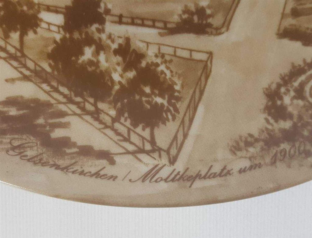 [4581364] Heimatteller Sammelteller AK Kaiser Porzellan Wandteller Gelsenkirchen 5.Motiv Moltkeplatz um 1900 gebraucht - sehr gut Bild 3