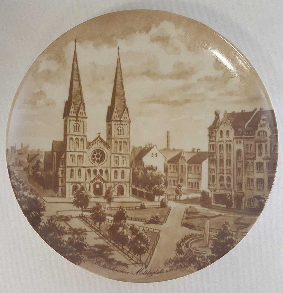 [4581364] Heimatteller Sammelteller AK Kaiser Porzellan Wandteller Gelsenkirchen 5.Motiv Moltkeplatz um 1900 gebraucht - sehr gut Bild 5