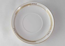 [45813676] Untertasse Mokkatasse mit Kaffeetasse Tasse Espressotasse & Goldrand Freiberger Porzellan Weiß gebraucht - gut Bild 4