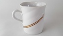 [45813676] Untertasse Mokkatasse mit Kaffeetasse Tasse Espressotasse & Goldrand Freiberger Porzellan Weiß gebraucht - gut Bild 6
