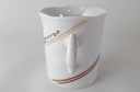 [45813676] Untertasse Mokkatasse mit Kaffeetasse Tasse Espressotasse & Goldrand Freiberger Porzellan Weiß gebraucht - gut Bild 8