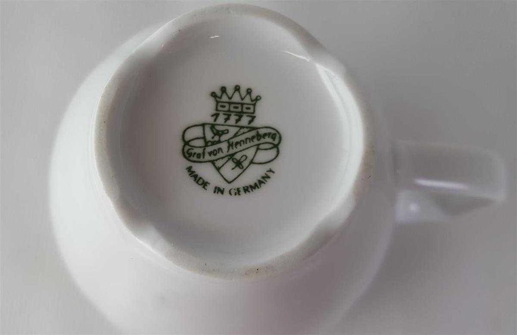 [45813690] Kaffeetasse Tasse Goldrand Graf von Henneberg Viktoria weiß mit Bild 3