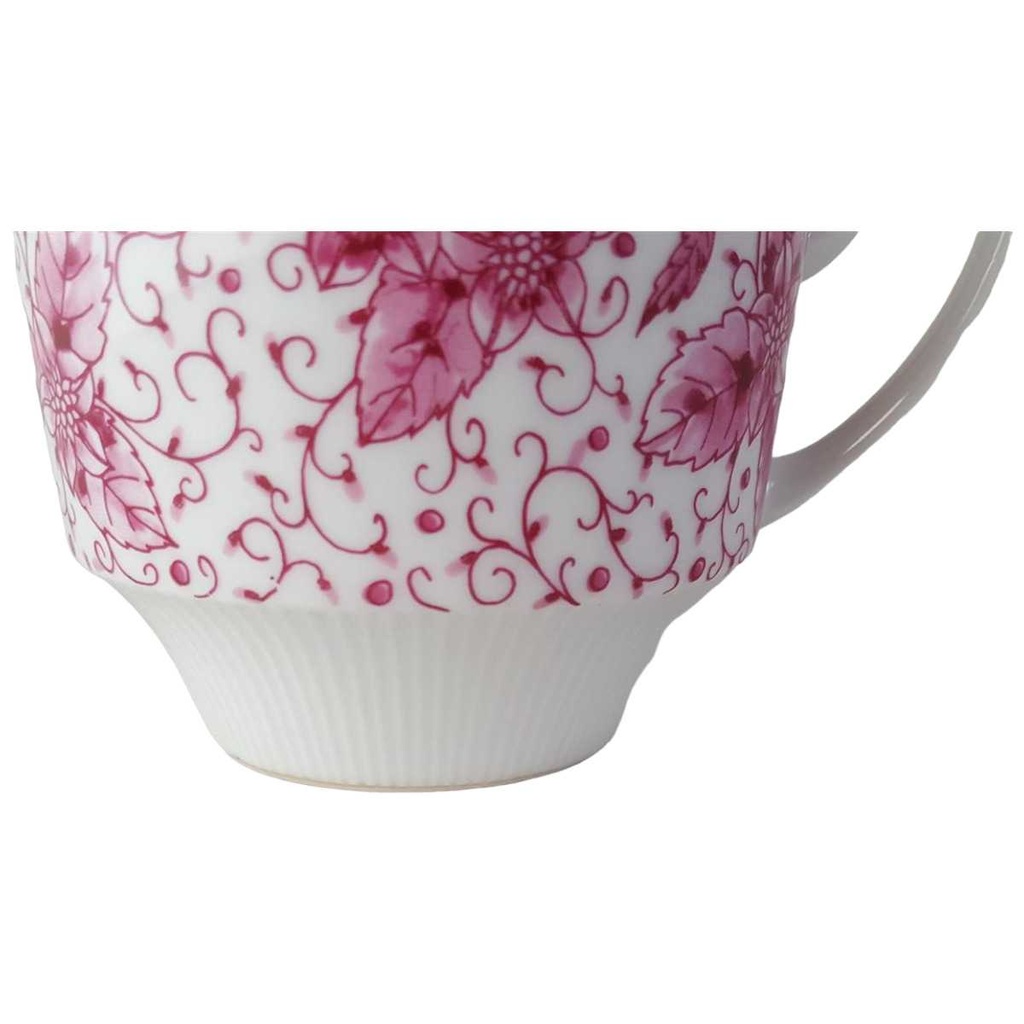[45813692] Kaffeetasse Tasse Goldrand Pirkenhammer Rosa Blumendekor Blumen Bild 2