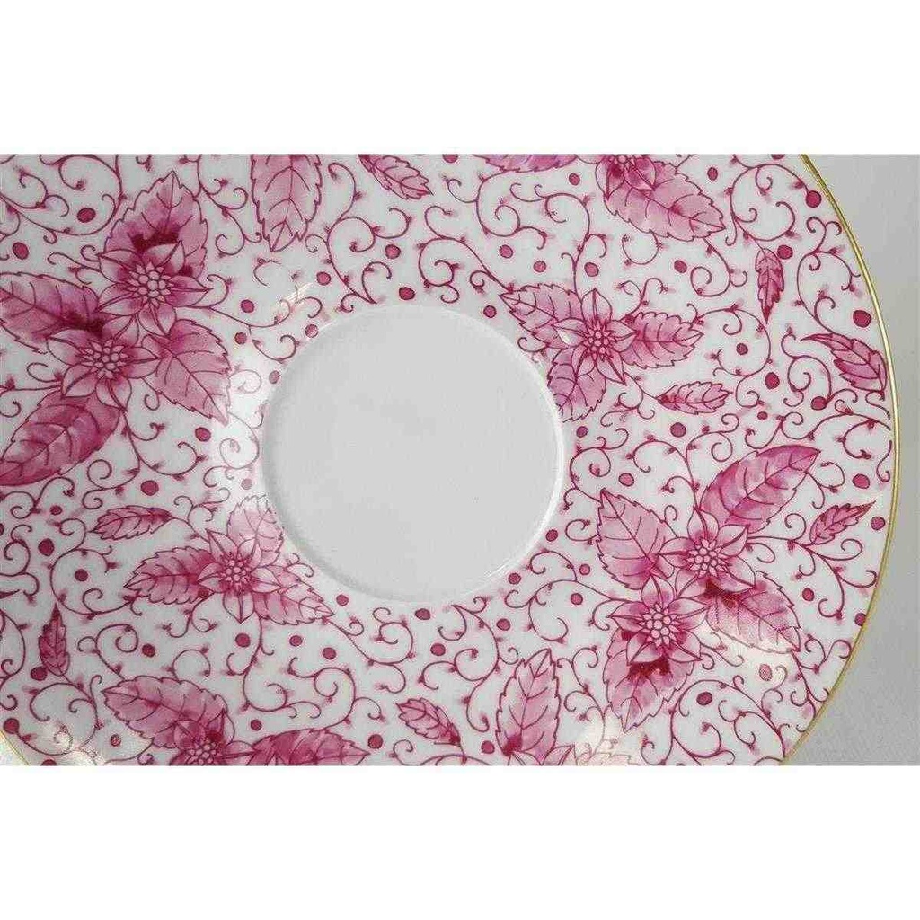 [45813694] Kaffeetasse mit Untertasse Tasse Goldrand 2tlg Pirkenhammer Rosa Blumendekor Blumen Bild 9