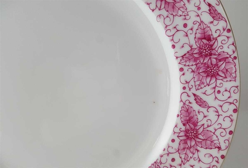 [45813695] Kuchenteller Dessertteller Goldrand 19,3 cm Pirkenhammer Rosa Blumendekor Blumen Bild 2