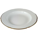 [45813697] Suppenteller Goldrand 22,5 cm Graf von Henneberg Viktoria weiß mit Bild 2