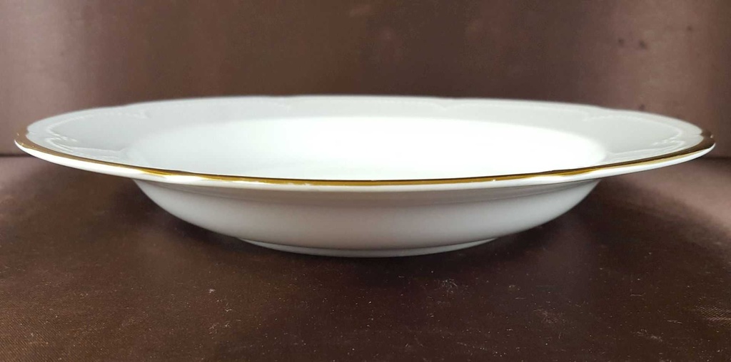 [45813697] Suppenteller Goldrand 22,5 cm Graf von Henneberg Viktoria weiß mit Bild 3