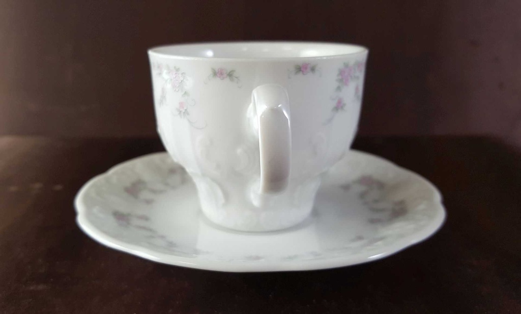 [45813699] Mokkatasse mit Untertasse Kaffeetasse Tasse Espressotasse Mitterteich Rosa gebraucht - sehr gut Bild 4