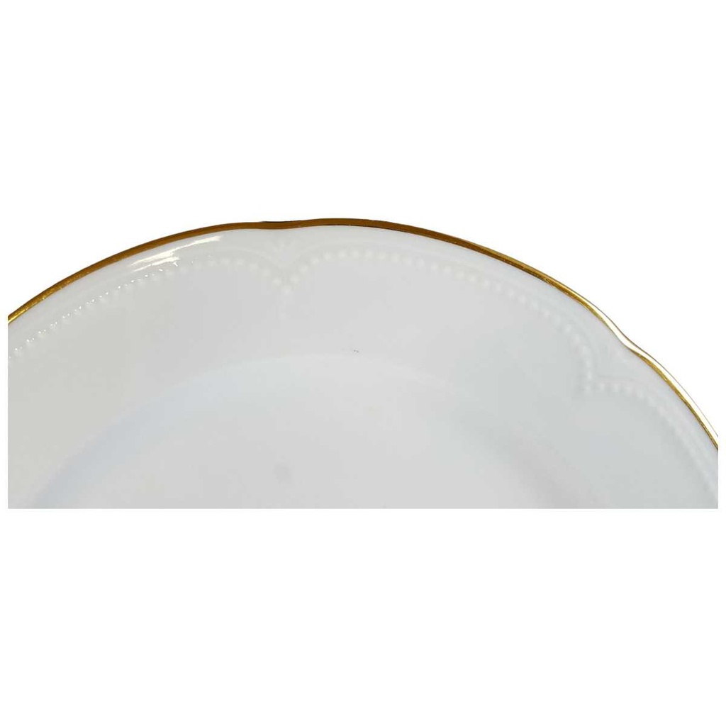 [45813705] Speiseteller Essteller Goldrand 26,3 cm Graf von Henneberg Viktoria weiß mit Bild 2