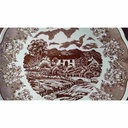 [45813706] Servierplatte Tortenplatte Tortenständer N.F N.F. Italy Swiss Landscape Braun gebraucht - gut Bild 3