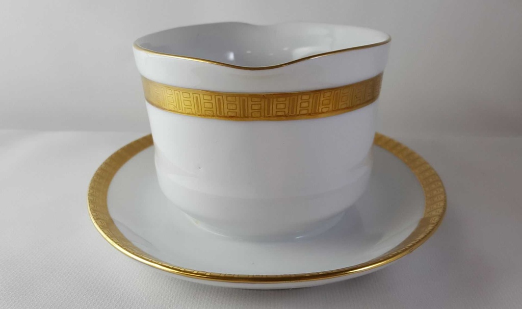 [45813721] Sauciere mit Teller Goldrand Golddekor 1tlg Eschenbach Alte Formen W5945 Bild 3