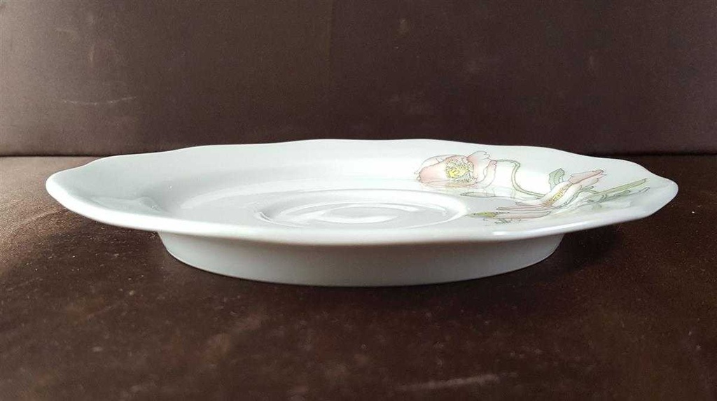 [45813728] Untertasse für Kaffee Tee/Kaffee 15,3 cm Villeroy & Boch Gallo Secunda Roter Mohn gebraucht - akzeptabel Bild 3