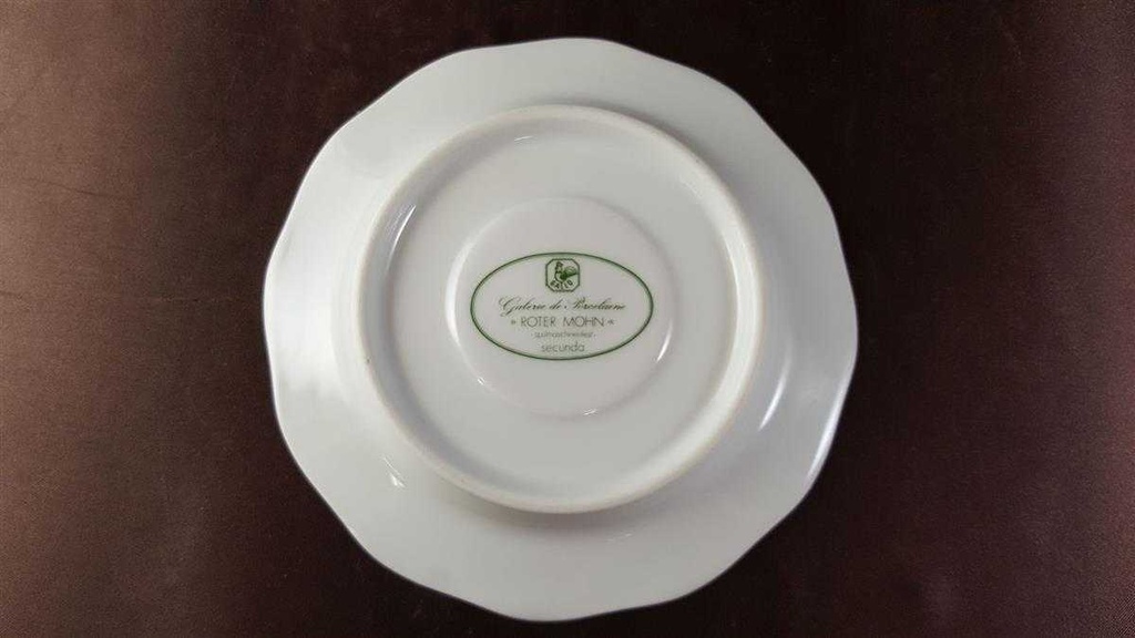 [45813728] Untertasse für Kaffee Tee/Kaffee 15,3 cm Villeroy & Boch Gallo Secunda Roter Mohn gebraucht - akzeptabel Bild 4