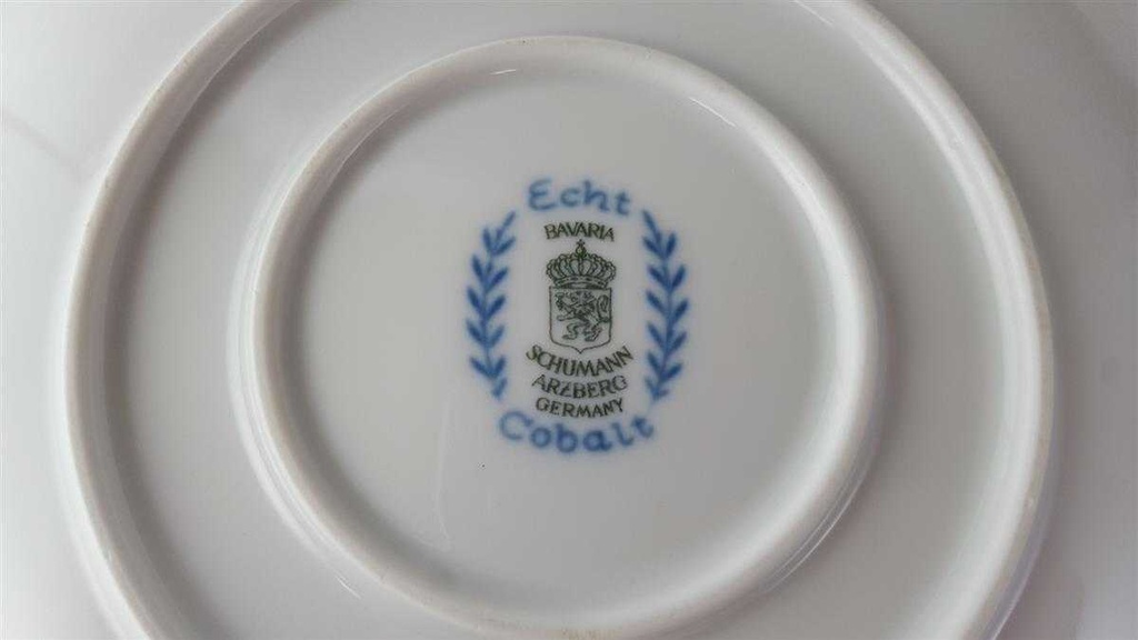 [45813730] Sauciere mit Teller Goldrand 1tlg Schumann Arzberg Form 1700 Echt Cobalt Bild 3