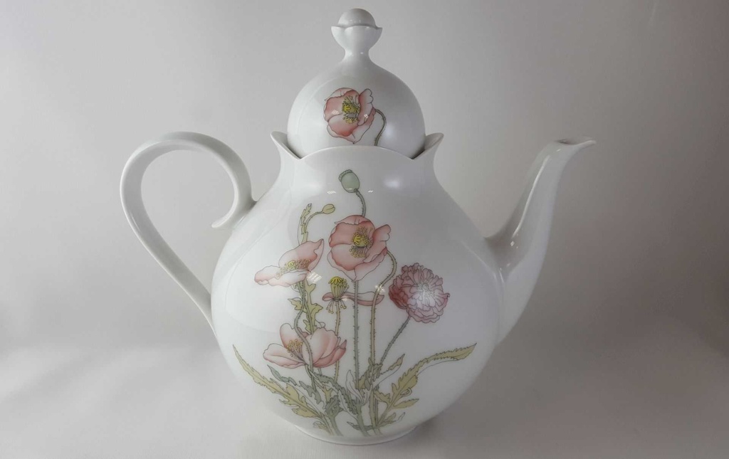 [45813733] Teekanne 1,4 L Villeroy & Boch Gallo Secunda Roter Mohn gebraucht - sehr gut Bild 3