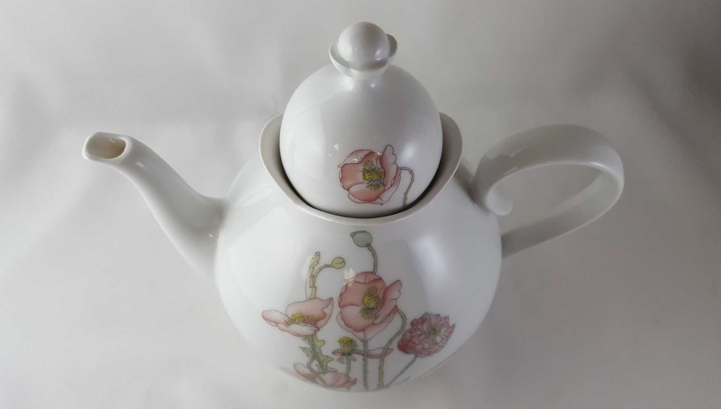 [45813733] Teekanne 1,4 L Villeroy & Boch Gallo Secunda Roter Mohn gebraucht - sehr gut Bild 5