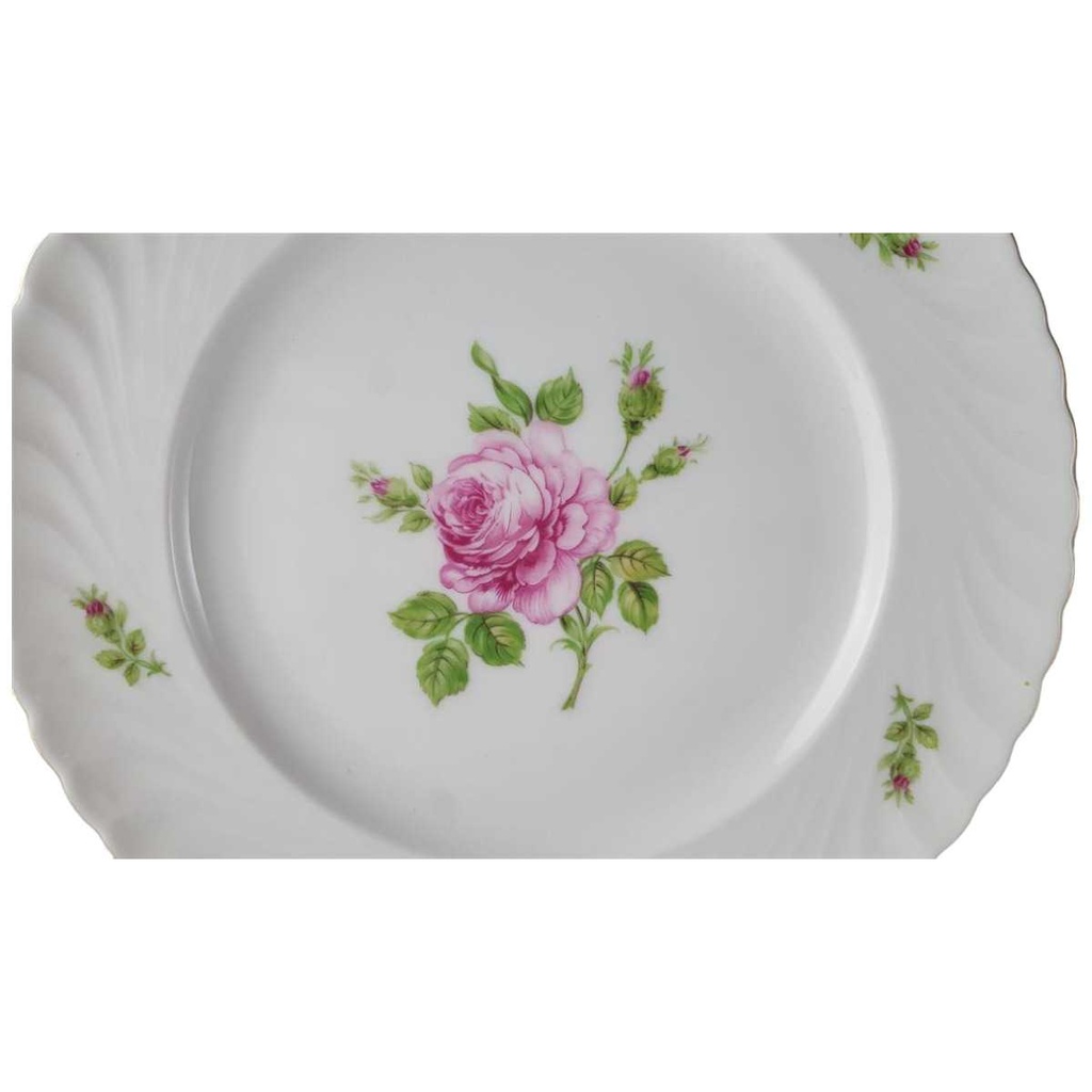 [45813739] Kuchenteller Dessertteller Frühstücksteller 19,7 cm Royal Tettau Annette Rote Rose Bild 2