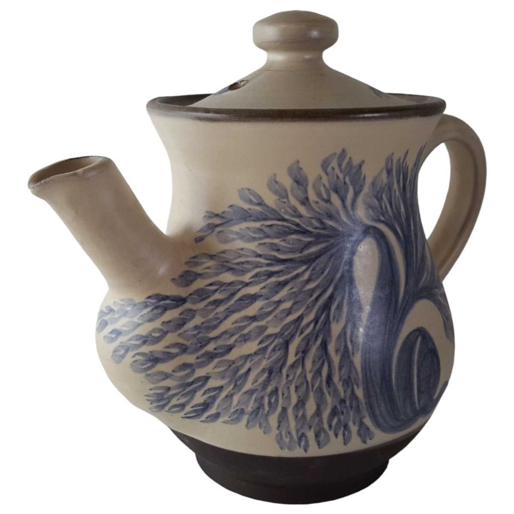 [45813746] Kanne handbemalt 1,5 L Willer Keramik Blau gebraucht - sehr gut Bild 2