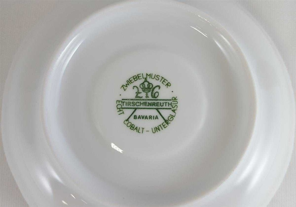 [4581376] Untertasse für Kaffee Unterglasur 14,3 cm Tirschenreuth Zwiebelmuster Echt Cobalt gebraucht - sehr gut Bild 3