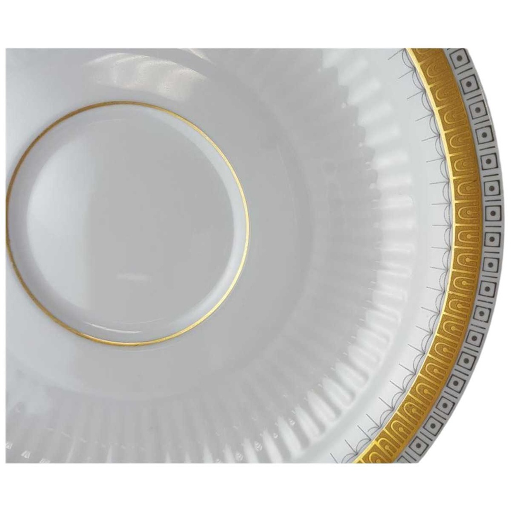 [45813764] Untertasse für Kaffee 15,1 cm Seltmann Weiden Vohenstrauß Grau Gold Dekor Bild 2
