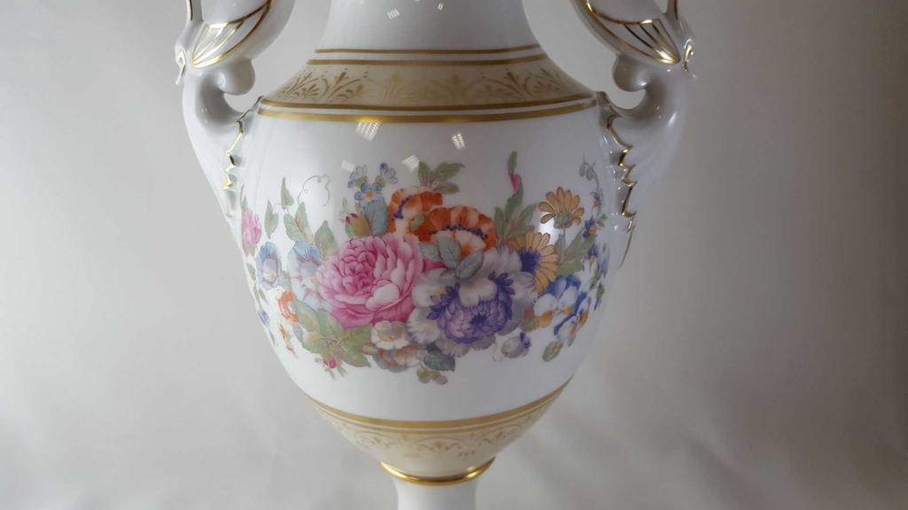 [45813767] Vase 42 cm AK Kaiser Porzellan Sanssouci Blumen gebraucht - sehr gut Bild 6