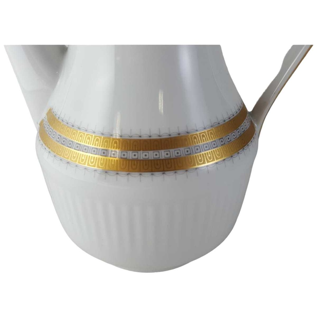 [45813776] Kaffeekanne Kanne 1,3 L Seltmann Weiden Vohenstrauß Grau Gold Dekor gebraucht - sehr gut Bild 2