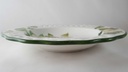 [45813782] Suppenteller Durchbrucharbeit 24,5 cm Tiffany Boutique Italy weiße Blume mit Grünrand gebraucht - sehr gut Bild 4