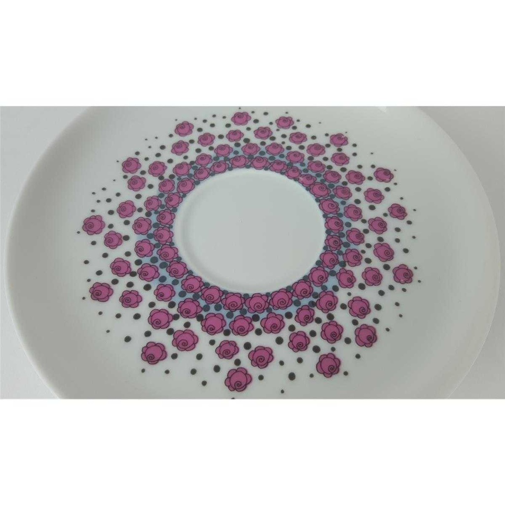 [458137980] Untertasse für Kaffee 14,5 cm Friesland Melitta Rom Röschendekor gebraucht - sehr gut Bild 3