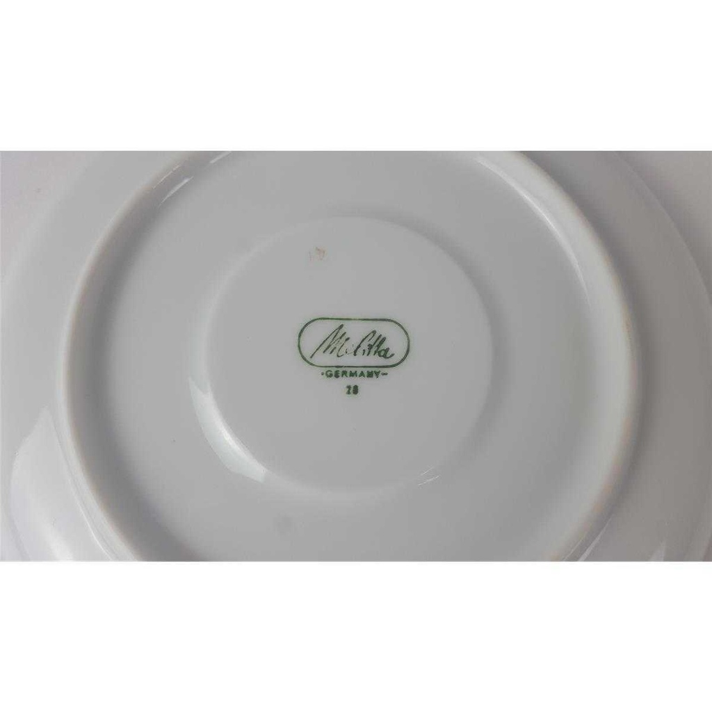 [458137980] Untertasse für Kaffee 14,5 cm Friesland Melitta Rom Röschendekor gebraucht - sehr gut Bild 4