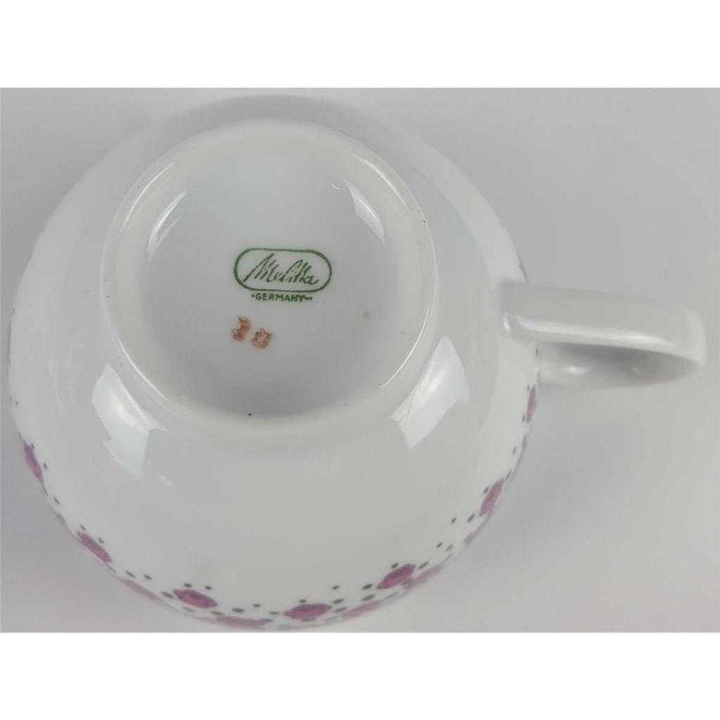 [458137985] Kaffeetasse Tasse Friesland Melitta Rom Röschendekor gebraucht - sehr gut Bild 4