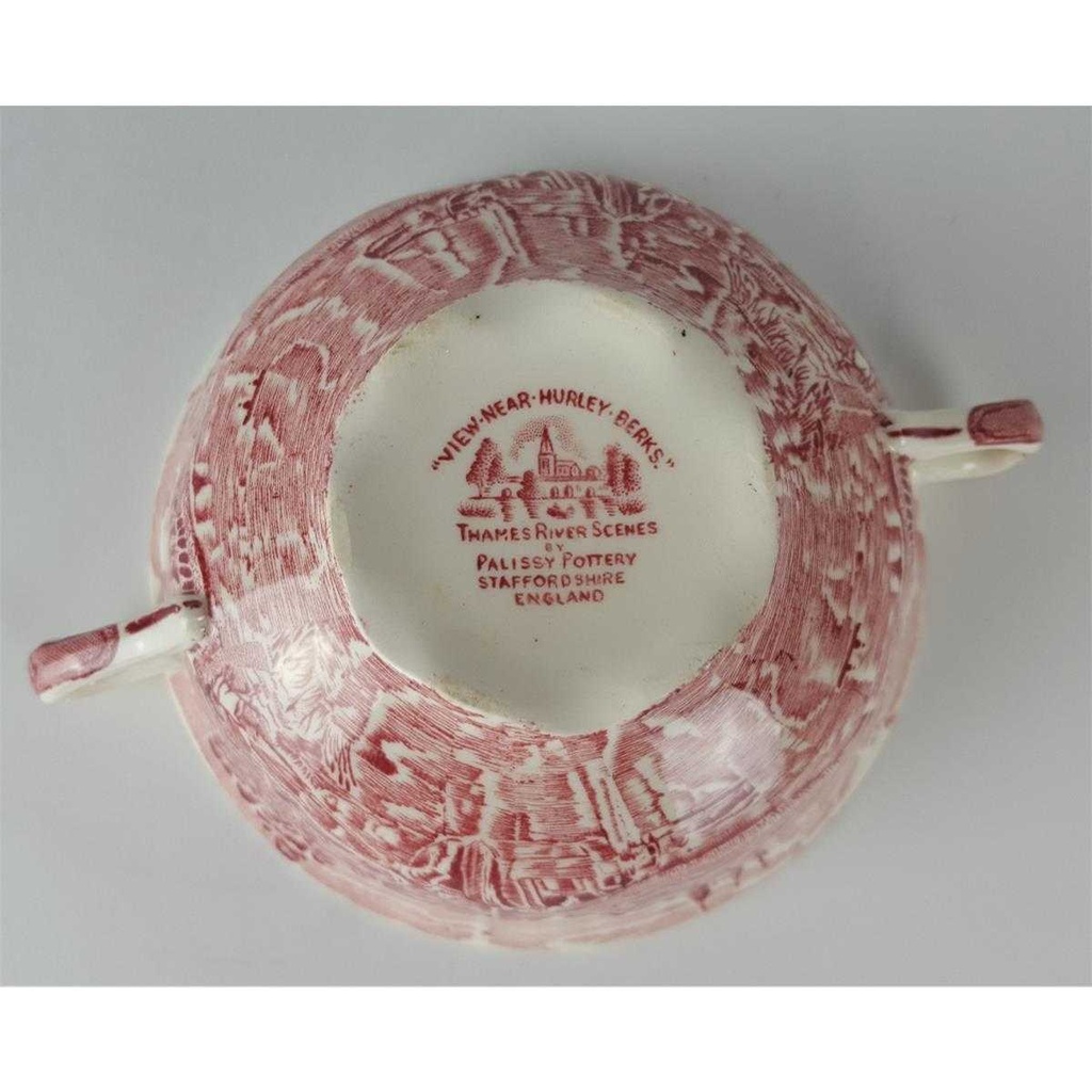[458137994] Suppentasse Palissy Thames River Scenes Rot Bild 4