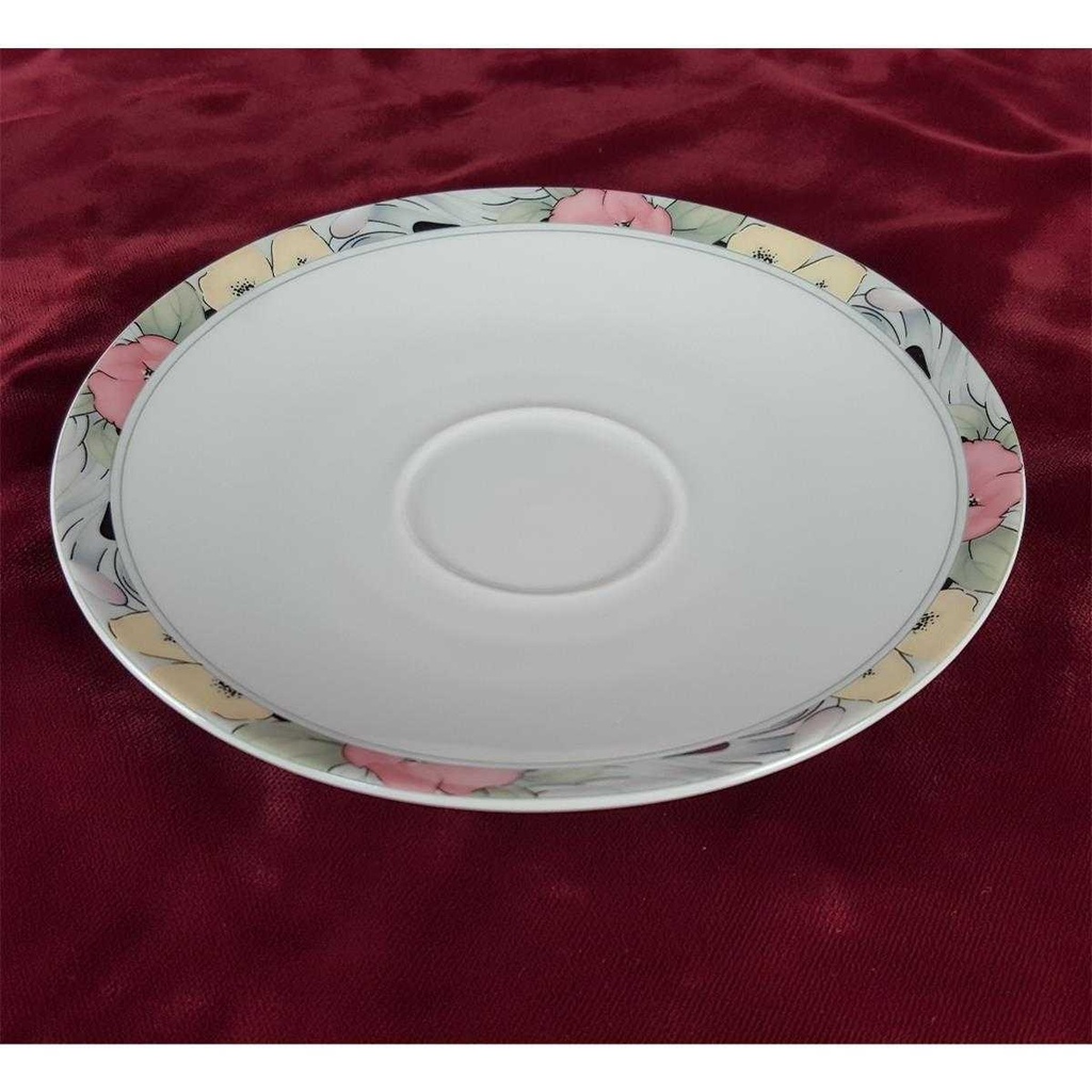 [458138002] Untertasse für Kaffee 14,5 cm Marienbad Ingres Weiss Blumendekor Blumen gebraucht - gut Bild 3