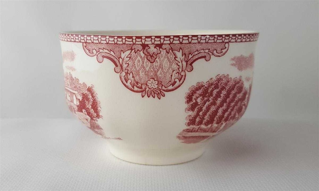 [458138016] Teetasse mit Untertasse Tasse Johnson Bros Old Britain Castles Rot Bild 4